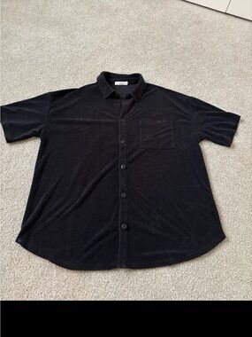 Barefoot Dreams Terry Short-Sleeve Button Shirt